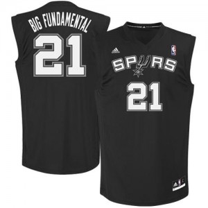 Maillot NBA Swingman Tim Duncan #21 San Antonio Spurs Big Fundamental Noir - Homme