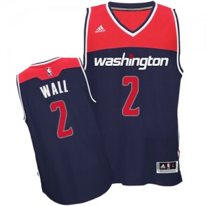 Maillot Adidas Bleu marin Alternate Swingman Washington Wizards - John Wall #2 - Homme