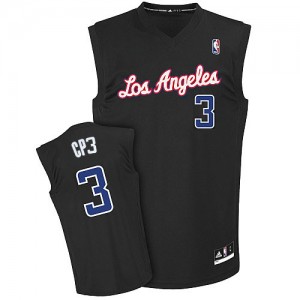 Maillot Authentic Los Angeles Clippers NBA CP3 Fashion Noir - #3 Chris Paul - Homme