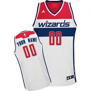 Maillot NBA Washington Wizards Personnalisé Swingman Blanc Adidas Home - Homme
