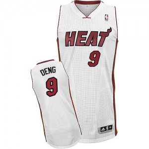 Miami Heat #9 Adidas Home Blanc Authentic Maillot d'équipe de NBA Le meilleur cadeau - Luol Deng pour Homme