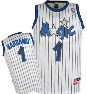 Orlando Magic #1 Mitchell and Ness Throwback Blanc Authentic Maillot d'équipe de NBA Promotions - Penny Hardaway pour Homme