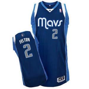 Maillot NBA Dallas Mavericks #2 Raymond Felton Bleu marin Adidas Authentic Alternate - Homme