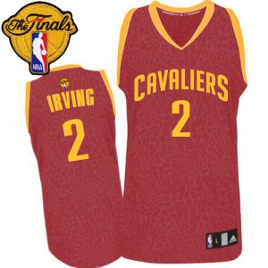 Maillot NBA Rouge Kyrie Irving #2 Cleveland Cavaliers Crazy Light 2015 The Finals Patch Swingman Homme Adidas