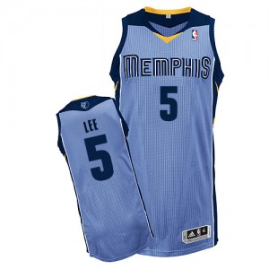 Maillot Adidas Bleu clair Alternate Authentic Memphis Grizzlies - Courtney Lee #5 - Homme