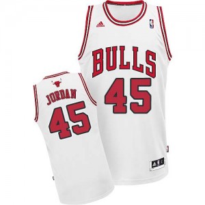 Maillot Swingman Chicago Bulls NBA Home Blanc - #45 Michael Jordan - Homme