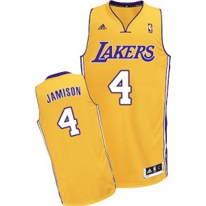 Maillot NBA Los Angeles Lakers #4 Byron Scott Or Adidas Swingman Home - Homme