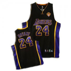 Maillot NBA Noir / Violet Kobe Bryant #24 Los Angeles Lakers Final Patch Swingman Homme Adidas