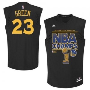 Maillot NBA Noir Draymond Green #23 Golden State Warriors 2015 Finals Champions Authentic Homme Adidas