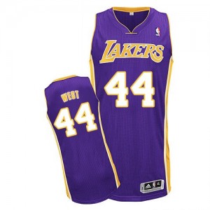 Maillot NBA Authentic Jerry West #44 Los Angeles Lakers Road Violet - Homme