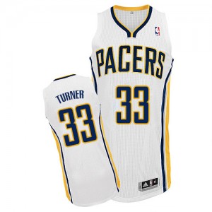 Maillot Adidas Blanc Home Authentic Indiana Pacers - Myles Turner #33 - Homme