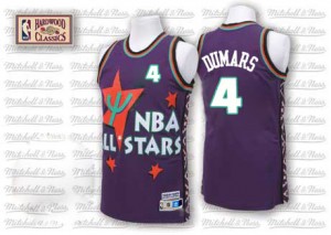 Detroit Pistons Joe Dumars #4 Throwback 1995 All Star Swingman Maillot d'équipe de NBA - Violet pour Homme