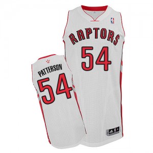 Maillot Adidas Blanc Home Authentic Toronto Raptors - Patrick Patterson #54 - Homme