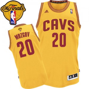 Cleveland Cavaliers Timofey Mozgov #20 Alternate 2015 The Finals Patch Swingman Maillot d'équipe de NBA - Or pour Homme
