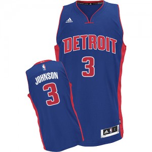 Maillot Adidas Bleu royal Road Swingman Detroit Pistons - Stanley Johnson #3 - Homme