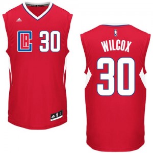 Maillot NBA Los Angeles Clippers #30 C.J. Wilcox Rouge Adidas Swingman Road - Homme