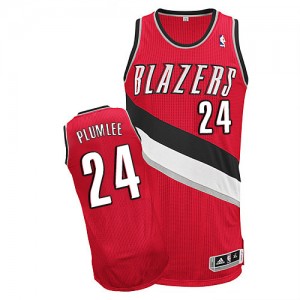 Maillot Authentic Portland Trail Blazers NBA Alternate Rouge - #24 Mason Plumlee - Homme