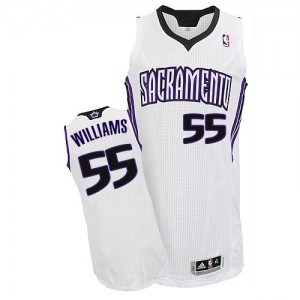 Maillot NBA Sacramento Kings #55 Jason Williams Blanc Adidas Authentic Home - Homme