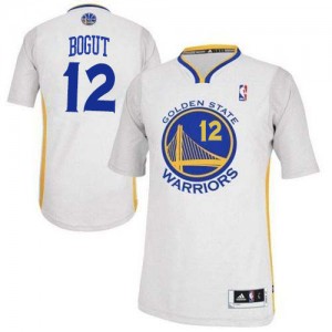 Golden State Warriors Andrew Bogut #12 Alternate Authentic Maillot d'équipe de NBA - Blanc pour Homme
