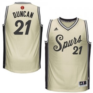 Maillot Authentic San Antonio Spurs NBA 2015-16 Christmas Day Crème - #21 Tim Duncan - Homme