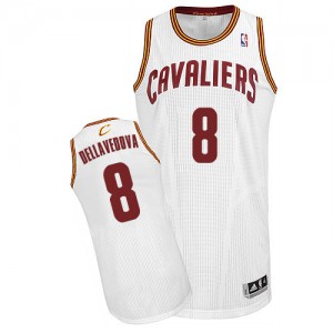 Maillot NBA Blanc Matthew Dellavedova #8 Cleveland Cavaliers Home Authentic Homme Adidas
