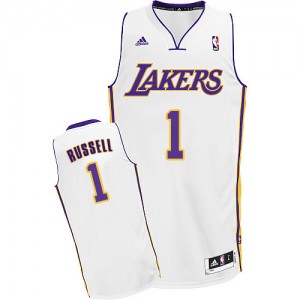 Los Angeles Lakers D'Angelo Russell #1 Alternate Swingman Maillot d'équipe de NBA - Blanc pour Homme