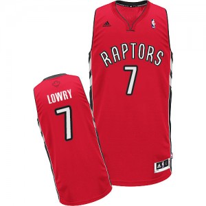 Maillot NBA Rouge Kyle Lowry #7 Toronto Raptors Road Swingman Homme Adidas