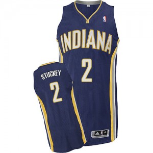 Maillot NBA Authentic Rodney Stuckey #2 Indiana Pacers Road Bleu marin - Homme