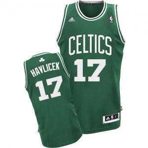 Maillot NBA Boston Celtics #17 John Havlicek Vert (No Blanc) Adidas Swingman Road - Homme