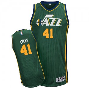 Maillot NBA Vert Trey Lyles #41 Utah Jazz Alternate Authentic Homme Adidas