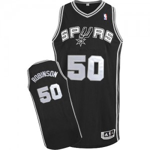 Maillot Authentic San Antonio Spurs NBA Road Noir - #50 David Robinson - Homme