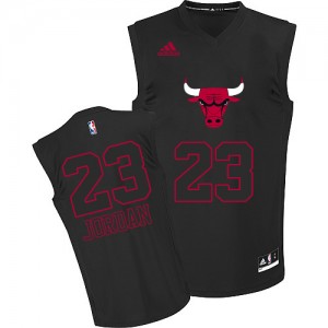 Chicago Bulls Michael Jordan #23 New Fashion Authentic Maillot d'équipe de NBA - Noir pour Homme