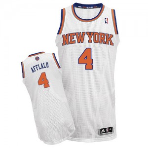Maillot Adidas Blanc Home Authentic New York Knicks - Arron Afflalo #4 - Homme