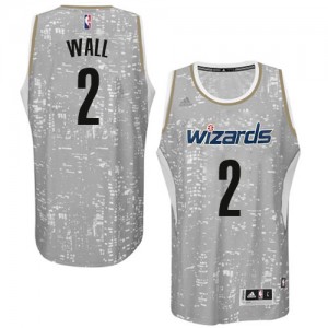 Maillot Authentic Washington Wizards NBA City Light Gris - #2 John Wall - Homme