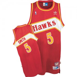 Maillot NBA Rouge Josh Smith #5 Atlanta Hawks Throwback Swingman Homme Adidas