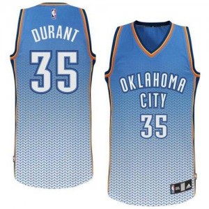 Oklahoma City Thunder Kevin Durant #35 Resonate Fashion Authentic Maillot d'équipe de NBA - Bleu pour Homme