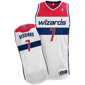 Maillot NBA Blanc Ramon Sessions #7 Washington Wizards Home Authentic Homme Adidas