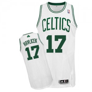 Maillot Adidas Blanc Home Authentic Boston Celtics - John Havlicek #17 - Homme