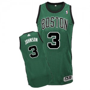 Maillot NBA Boston Celtics #3 Dennis Johnson Vert (No. noir) Adidas Authentic Alternate - Homme