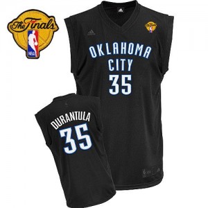 Maillot NBA Swingman Kevin Durant #35 Oklahoma City Thunder Durantula Fashion Finals Patch Noir - Homme