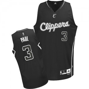 Maillot Authentic Los Angeles Clippers NBA Shadow Noir - #3 Chris Paul - Homme