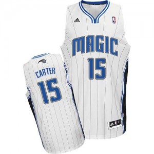 Maillot NBA Orlando Magic #15 Vince Carter Blanc Adidas Swingman Home - Homme