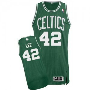 Maillot NBA Vert (No Blanc) David Lee #42 Boston Celtics Road Authentic Enfants Adidas