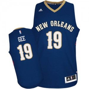 Maillot NBA Authentic Alonzo Gee #19 New Orleans Pelicans Road Bleu marin - Homme