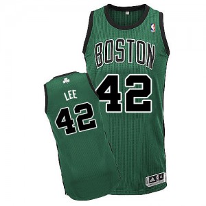 Maillot Adidas Vert (No. noir) Alternate Authentic Boston Celtics - David Lee #42 - Homme