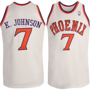 Maillot NBA Authentic Kevin Johnson #7 Phoenix Suns New Throwback Blanc - Homme