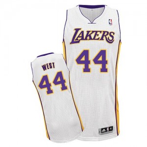 Los Angeles Lakers Jerry West #44 Alternate Authentic Maillot d'équipe de NBA - Blanc pour Homme