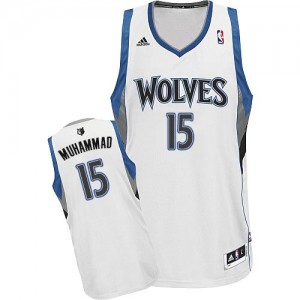Maillot NBA Minnesota Timberwolves #15 Shabazz Muhammad Blanc Adidas Swingman Home - Homme