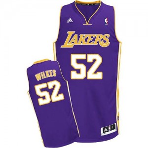 Maillot NBA Los Angeles Lakers #52 Jamaal Wilkes Violet Adidas Swingman Road - Homme