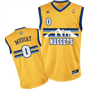Denver Nuggets Emmanuel Mudiay #0 Alternate Swingman Maillot d'équipe de NBA - Or pour Homme